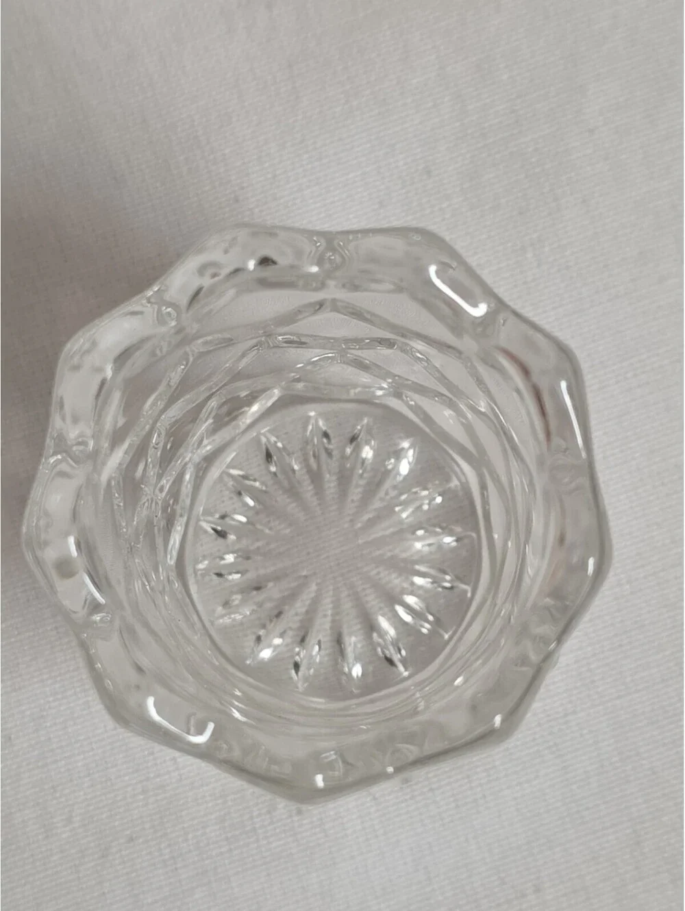 Vintage Fostoria American Glass Toothpick Holder Cube Design